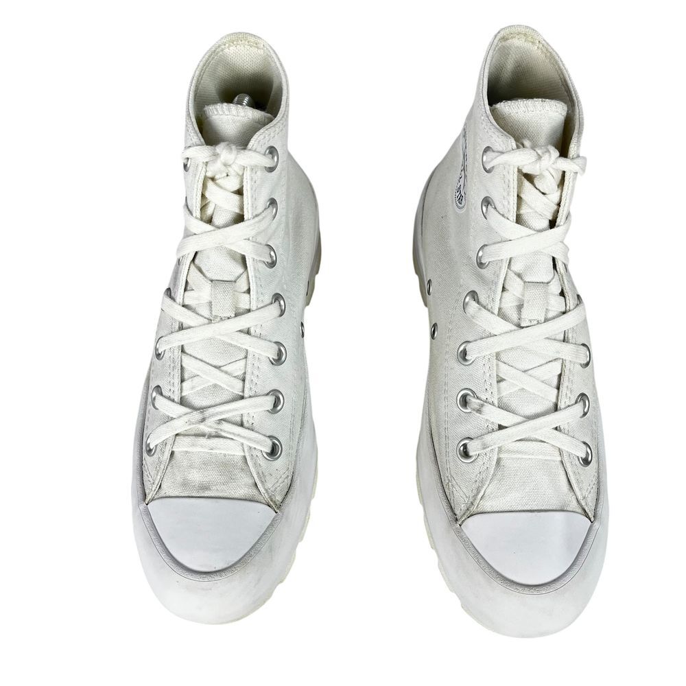 Converse Sneakers Womens 8 Chuck Taylor All Star Lugged Hi Platform White Shoes - Picture 4 of 12
